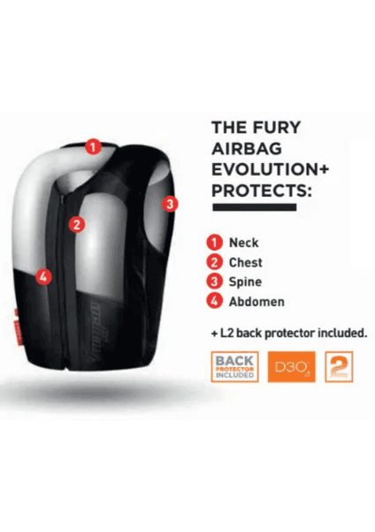 FURYGAN AIRBAG VEST EVOLUTION + BLACK