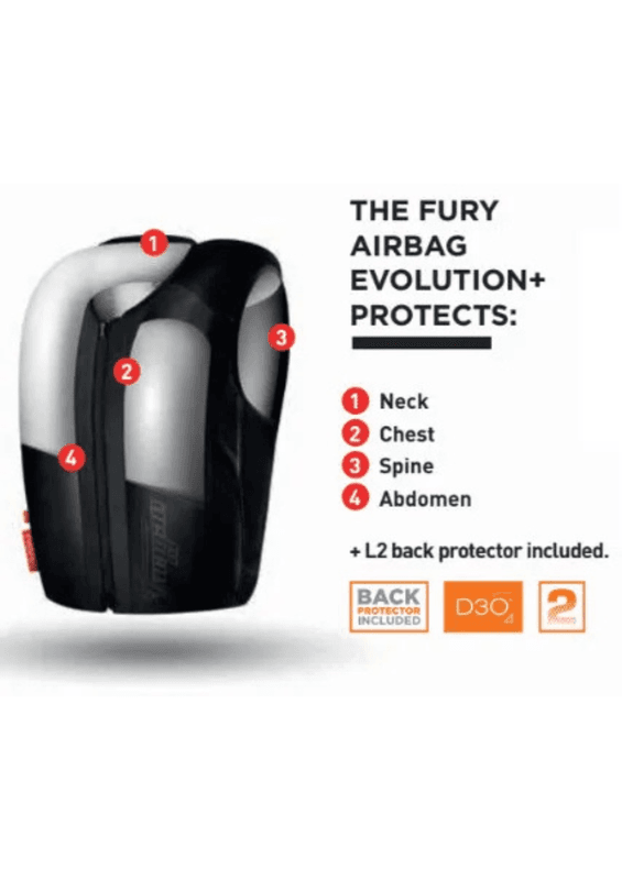 FURYGAN AIRBAG VEST EVOLUTION + BLACK